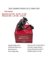 DAIWA-Carretes de pesca giratorios FUEGO CS LT 1000S-XH 2000S-XH 2021 2500-XH 2500S-XH 3000-C 3000CXH-OT 4000-C 5000-CXH 6000-H, 2500 - details 2