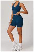 Pantalones cortos deportivos sin costuras para mujer, monos push-pull de cintura alta para gimnasio, ropa de yoga - details 7