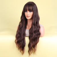 Pelucas largas y rizadas para mujer, pelo completo de aspecto Natural, transpirable, para fiestas temáticas, bodas, citas y fiestas - details 6