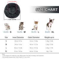 Nido redondo de felpa corta y suave para mascotas, cama cálida de invierno para perros, adecuado para gatos y perros pequeños, 1 unidad - details 1
