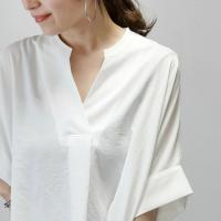 Nuevo vestido de verano Jersey con cuello en V suelto y delgado camisa de color sólido 6 colores - details 18