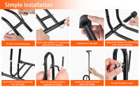 Upright Bike Stand - Premium Quality Vertical & Horizontal Adjustable Bicycle Floor Parking Rack - Safe & Stable for MTB Road Bi - details 3