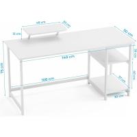 Escritorio de Computadora con Estantes Reversibles Mesa de Oficina para Ahorro de Espacio - details 50