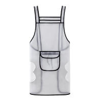 Delantal impermeable de cocina, delantales transparentes para el hogar para hombres y mujeres, accesorios para hornear resistentes al aceite lavables, delantales para barbacoa, restaurante y cafetería - details 0