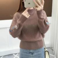 Suéter de mujer 2025 nuevo Otoño Invierno medio cuello alto de manga larga jersey de mujer suéter Casual tejido mujer suéter - details 7