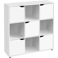 Estantería de Madera, Librería con Puerta y Compartimentos Abiertos, Mueble almacenaje, Organizador,en Color Natural de 119x29x59 cm para Estudio,Dormitorio,Salón, Oficina y Biblioteca - details 37