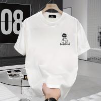 Camiseta de Algodón Cintado 100% Estilo Gráfico de Calle Baja Americana - details 4