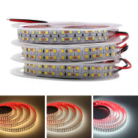 Tira de luces LED de doble fila, cinta Flexible de diodo, blanco Natural cálido, superbrillante, 12V, 24V, 2835, 5M, 240LED/m - details 0