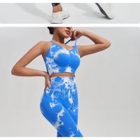 Ropa De Yoga Tie-Dye para Deportes Al Aire Libre, pantalones De chándal elásticos transpirables, Sudor Absorbente, traje De levantamiento De cadera, Alta Cintura - details 25