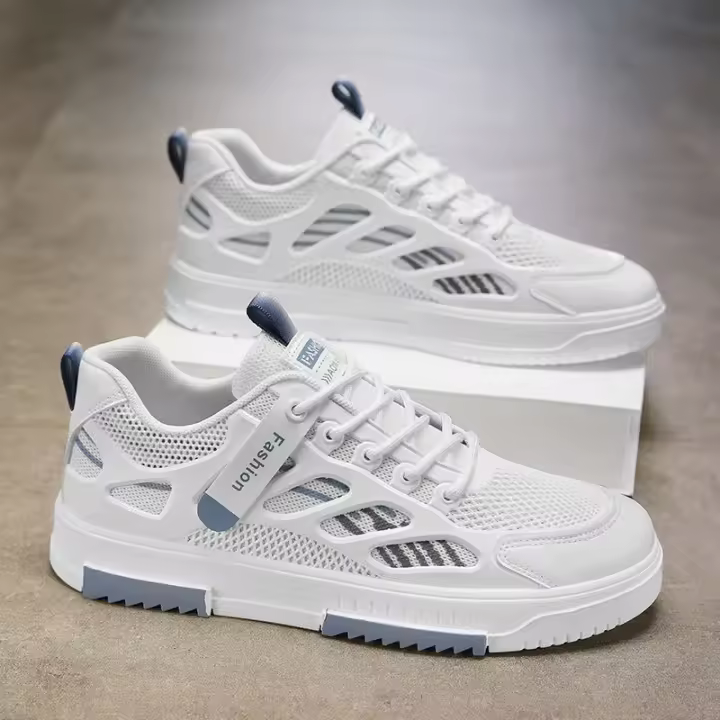 Zapatos Deportivos de Malla Transpirable para Hombres en Verano 2025 Zapatos Blancos Versátiles para Estudiantes para Deportes y Ocio - 1