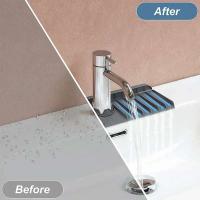 Fregadero de retención de drenaje, grifo antipulverización y de silicona, almohadilla absorbente de agua a prueba de salpicaduras, accesorios de baño y cocina - details 8