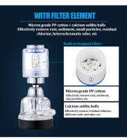 Filtro giratorio de 360 ° para grifo de cocina, eliminación de cloro, aireador antisalpicaduras, boquilla de ahorro de agua para baño, purificación de agua - details 3