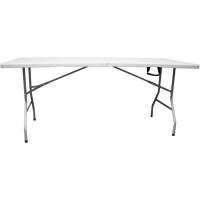 Mesa Plegable Rectangular 180x70x74cm Catering |   Mesa de resina con patas de acero plegables para eventos y terrazas |   Unidad (Blanca) - details 6