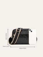 Bolso de mujer 2025 nueva moda doble cremallera pequeña bolsa cuadrada correa de hombro ancha bolso de cámara solo hombro bolso de mensajero mujer - details 12