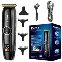 Kemei-cortadora de pelo profesional para hombre, máquina de corte de pelo recargable con pantalla LCD, carga rápida - details 6
