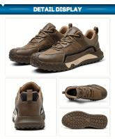 Zapatos de seguridad para exteriores para hombre, botas de trabajo con punta de acero, antideslizantes, antigolpes, resistentes a impactos y perforaciones, calzado multifuncional de moda de alta calidad para caza, senderismo, uso diario e informal - details 0