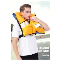 Chaleco salvavidas inflable profesional, 3 cintas reflectantes, seguridad en la pesca, deportes acuáticos, salva vidas, nuevo - details 0