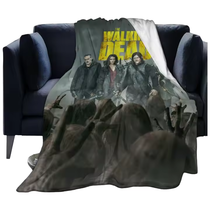 Manta de The Walking Horror Drama Dead Throw para sofá, dormitorio, mantas suaves para aire acondicionado, todas las estaciones - 1