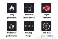 SUOMY-Guantes Térmicos impermeables para hombre y mujer, manoplas de invierno para Motocross, resistentes al viento, WP-06, 100% - details 1