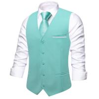 Chaleco para hombre, elegante chaleco de seda verde, corbata, pañuelo, gemelos, conjuntos para hombre, boda, fiesta de negocios, regalo de diseñador. - details 22