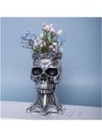 Cráneo de Halloween Popular, escultura de resina para decoración del hogar, maceta de flores, adorno para vacaciones - details 7