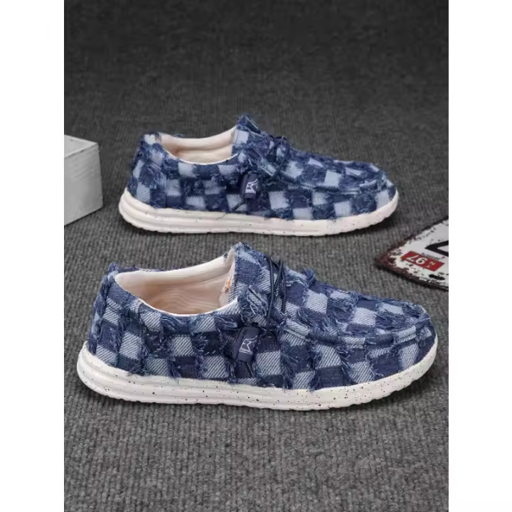 Zapatos de tela para hombre, calzado informal de mezclilla, novedad - 1