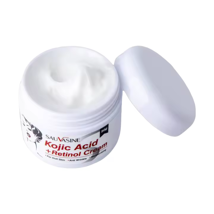 Crema Facial de Ácido Kójico y Retinol, 50g, cuidado de la piel, hidratante, antiarrugas, ilumina el tono de la piel - 1