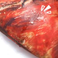 Estuche para lápices de carne de patas de cerdo, baquetas de carpa, bolsa para bolígrafos con forma de pez realista con cremallera, bolsa de papelería de comida de simulación - details 12