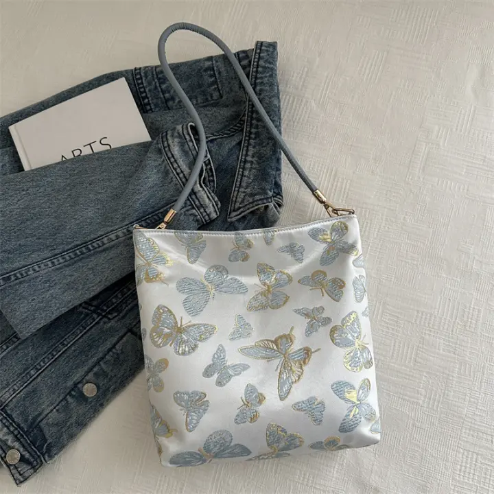 Bolso de Lona Jacquard de Estilo Chino para Mujeres Bolso Versátil de Verano 2024 - 1