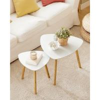 Conjunto de Mesa Auxiliar de Madera 2 Mesitas de Noche con Cajón 20x35x60cm - details 6