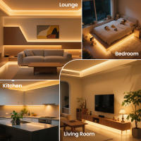 Tira de LED COB de 5M, 10M, 15M, 20M, 220V, 240LEDs/m, cinta LED adhesiva, tira de luz LED Flexible no impermeable, blanco cálido/blanco Natural/blanco - details 7