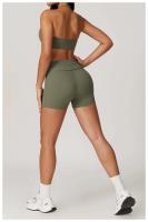 Conjunto de Shorts de Yoga de Cintura Alta Secado Rápido, Cómodo, Plegable, Belleza - details 26