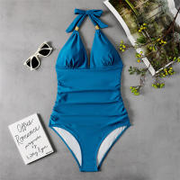 Trajes de Baño de Una Pieza para Mujer, Bañador elegante, Reductor, Halter, Playa, Verano, Push Up, Aprieta Barriga, Tankinis - details 14