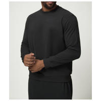 Sudadera deportiva casual de cuello redondo para hombres, color sólido, sudadera para uso en casa y viajes - details 5