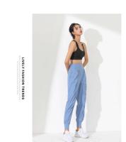 Pantalones de Yoga para Mujer de Secado Rápido Suelto, Cansado, Plisado, Bolsillos, Para Correr, Capris, Pantalones Deportivos - details 10