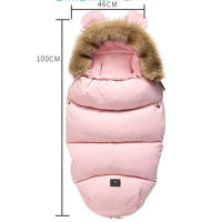 Saco de dormir para cochecito de bebé, saco grueso y cálido para salir, impermeable, para invierno - details 0