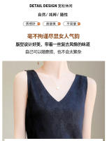 Vestido de Sedan de Seda de Lujo Ligero Francés Acetato de Satén Adelgazante sin Mangas para Mujeres en Verano - details 3