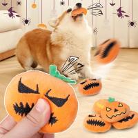 Juguete de Mordedura de Calabaza de Halloween Bola de Masticación de Peluche Suave para Perros - details 2