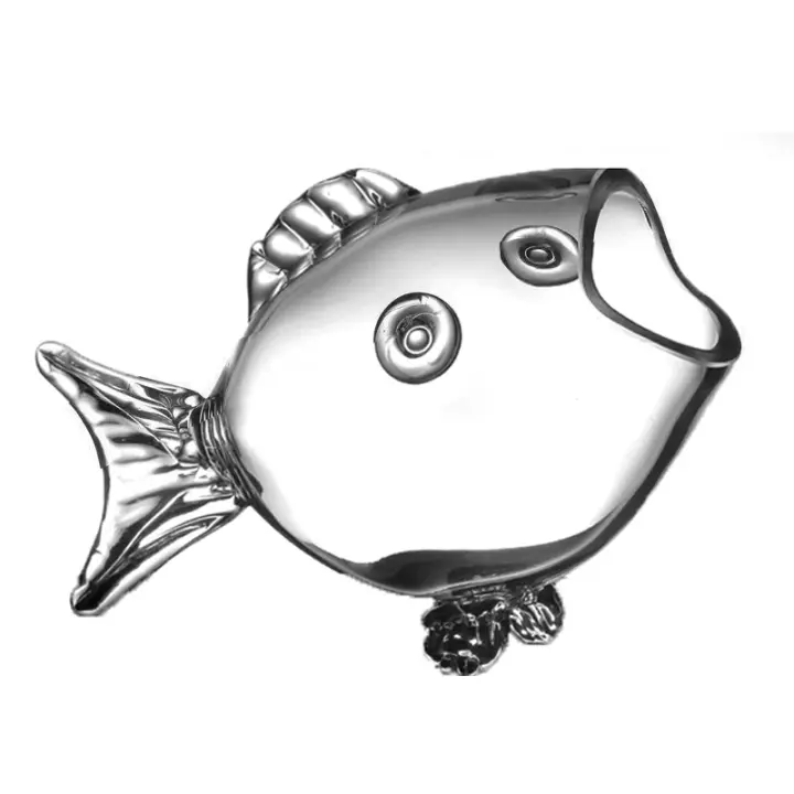 Cuenco de cristal para peces, cristal transparente en forma de pez para acuario, pecera, decoración para el hogar, sala de estar y oficina, adornos artesanales - 1
