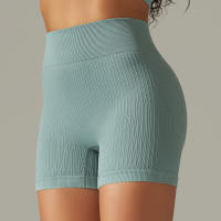 Hamidou-pantalones cortos de Yoga para mujer, Shorts deportivos de cintura alta, sin costuras, con realce de glúteos, para gimnasio, entrenamiento de verano - details 17
