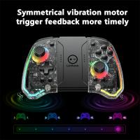 Joypad transparente inalámbrico, controlador de inducción de 6 ejes, Gamepad ajustable, 8 colores, luz mágica, vibración, Joy para Nintendo Switch - details 8