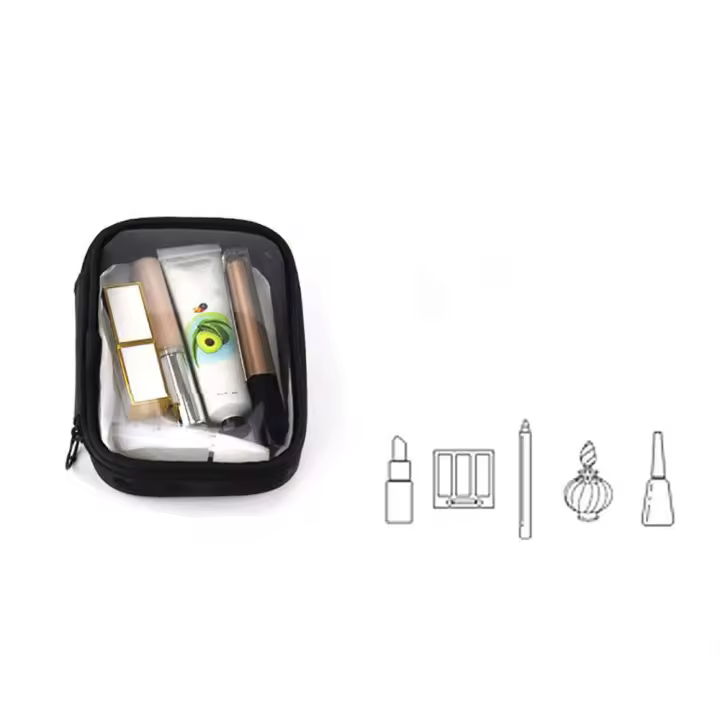 Bolsa de lavado de nailon con personalidad, organizador de maquillaje, neceser, estuche de maquillaje de viaje, bolsa de cosméticos de malla, bolsa de almacenamiento para baño - 1