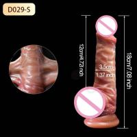 Empaquetado privado Dildos realistas sexys Piel deslizante Prepucio Testículos Dildo Estimulación anal vaginal Strapon Juguetes sexuales grandes para mujer - details 10