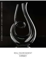 Botellas de vino tinto de cisne con forma especial, ollas de fiesta de bar sopladas a mano, juego de aireador de champán de cristal de moda sin plomo - details 5