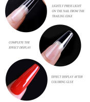 Kit de Punzas de Nuez Medianas y Largas Arte Clavo Clear Soak Off para Uñas Falsas Presión Completa Gel de Extensión de Uñas - details 7