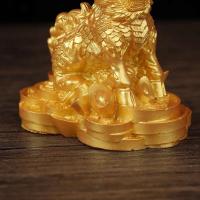 Estatua de la bestia del Dios Qilin, Fengshui Kylin Chi-lin Qilin de cobre chino, para decoración del hogar, 1 par - details 5