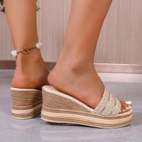 Sandalias de Verano para Mujer de Estilo Coreano y Japonés Suela Gruesa, Punta Abierta, Tacón Grueso, Antideslizante para Interiores, Exteriores, Playa - details 2