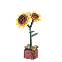 Bloques de construcción 3D Diy para niños, conjunto de madera, decoración de escritorio para el hogar, Kit de manualidades de flores, rompecabezas, plantas en macetas, flores, juguetes de modelos - details 6