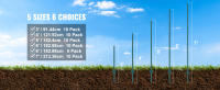 SucceBuy Postes de valla, postes en T de metal resistente para jardines, patios, granjas, verde - details 9