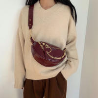 Bolso Cruzado de Cuero Falsio Elegante Correa de Cadena Chic, Diseño Sólido, Cierre de Cremallera, Perfecto para Uso Diario, Viajes y Actividades al Aire Libre - details 16